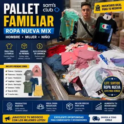 Lote de liquidación: Sam’s Club Mix — Ropa de Hombre, Mujer y Niño